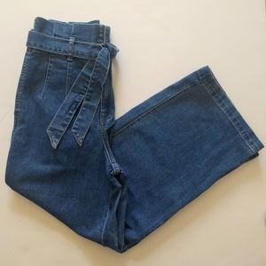 Madewell Paperbag Classic Straight Belted Jeans